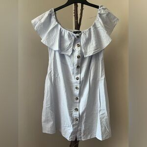 Zara ruffled sleeve mini dress